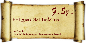 Frigyes Szilvána névjegykártya